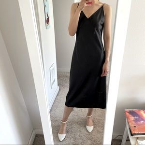 NWT Vince black slip dress